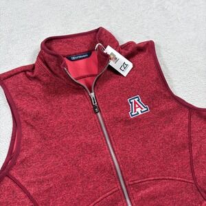 Cutter & Buck NCAA Arizona Wildcats Basketball Vest Womens XL‎ Cardinal Red